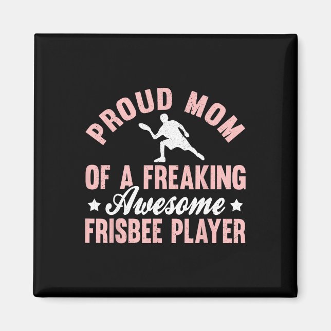 Frisbee Player Ultimate Frisbee Disc Golf Mum Moth Magnet (Front)