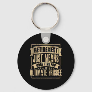 Frisbee Player Ultimate Frisbee Disc Golf Retired  Key Ring