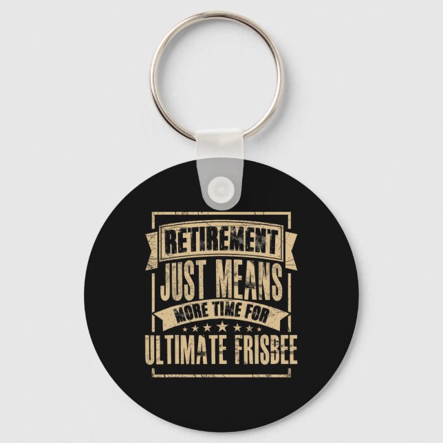 Frisbee Player Ultimate Frisbee Disc Golf Retired  Key Ring (Front)