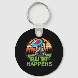 Frisbee Putt Happens Disc Golf Disc Golfer Sport Key Ring