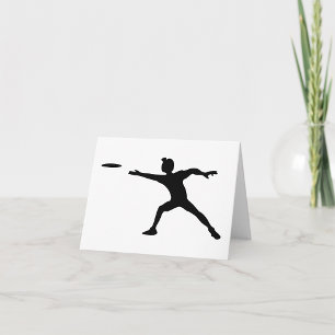 Frisbee Silhouette Note Cards