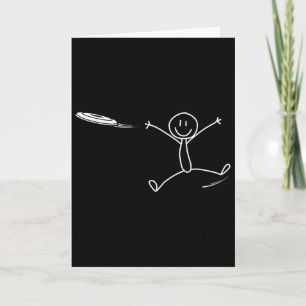 Frisbee Stickman Disc Golf Funny Ultimate Frisbee Card