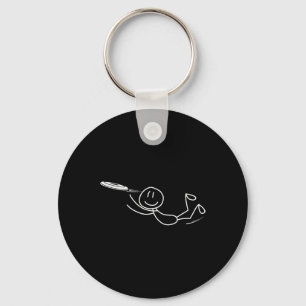 Frisbee Stickman Disc Golf Funny Ultimate Frisbee Key Ring