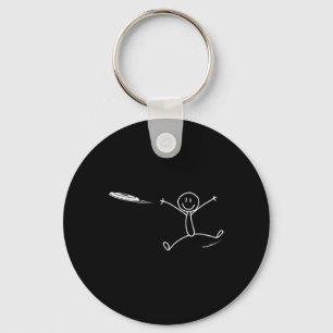 Frisbee Stickman Disc Golf Funny Ultimate Frisbee  Key Ring