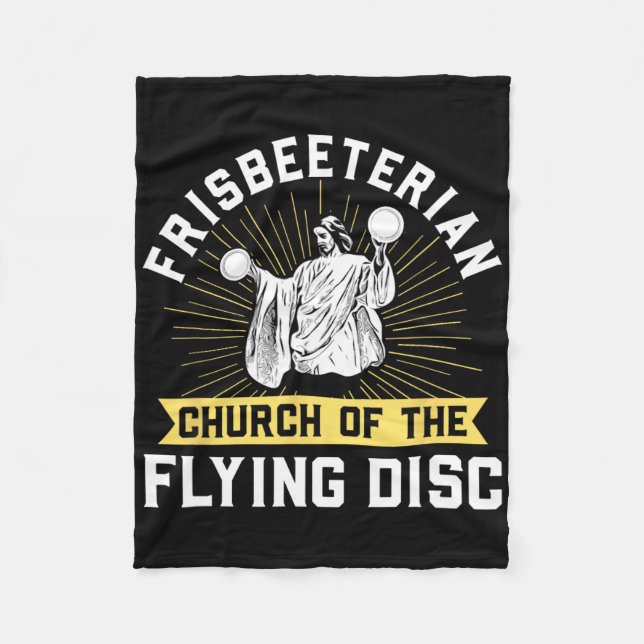 Frisbeeterian Golfer Frolf Disc Golf Funny  Fleece Blanket (Front)