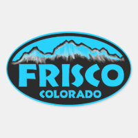Frisco Colorado blue oval stickers