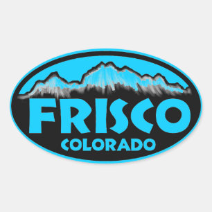 Frisco Colorado blue oval stickers