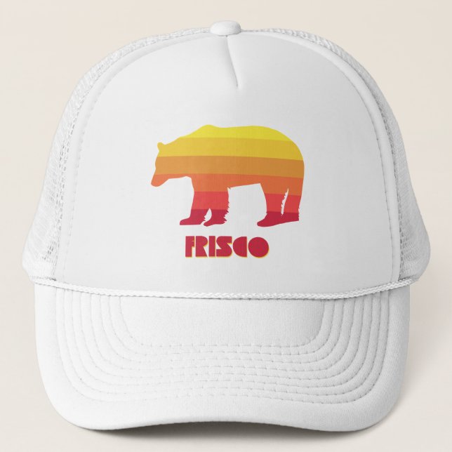 Frisco Colorado Rainbow Bear Trucker Hat (Front)