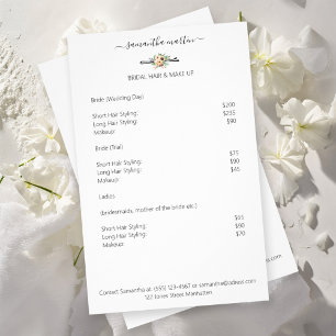 Friseur Haarnadel Blumen Flyer