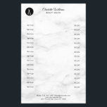 Friseur Marmor Flyer<br><div class="desc">Moderne Friseur Marmor Flyer mit Schere-Design,  Schwarz,  Weiß. Fügen Sie Ihre Kontaktinformationen auf der Rückseite hinzu.</div>