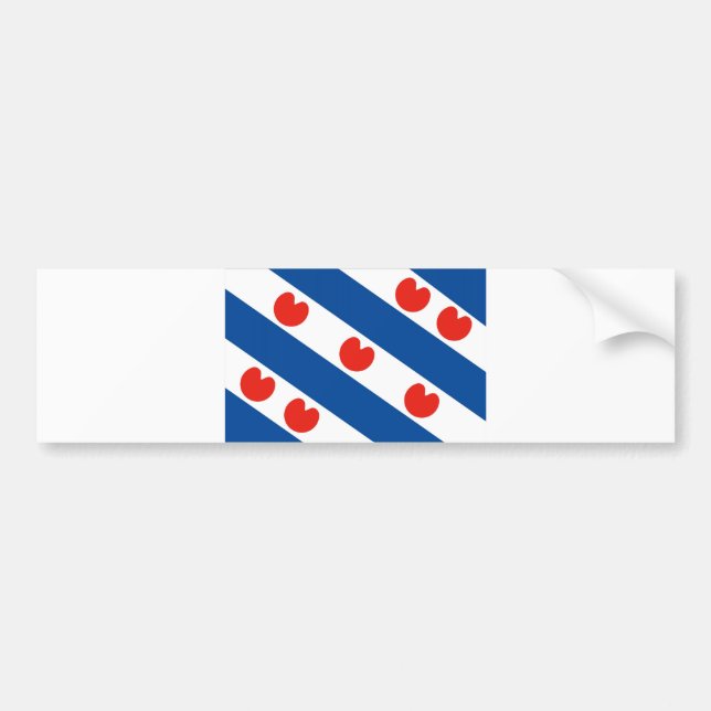 Frisia Friesland region flag netherlands country Bumper Sticker (Front)