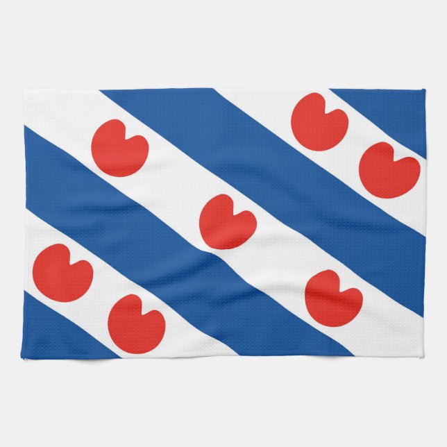 Frisia frisian flag netherlands country region tea towel (Horizontal)