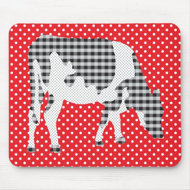 Frisian cow, Friese koe Mouse Pad (Front)