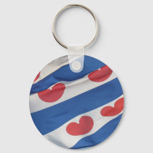 Frisian Flag Keychain Frysk Fryslan Sleutelhanger