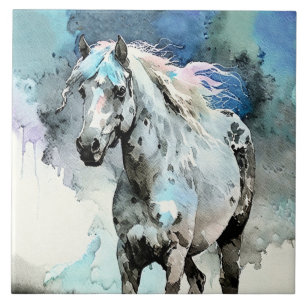 Frisky Appaloosa Mare Watercolour Ceramic Tile