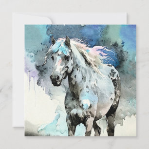 Frisky Appaloosa Mare Watercolour Invitation