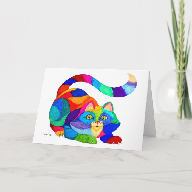 Frisky cat card (Front)