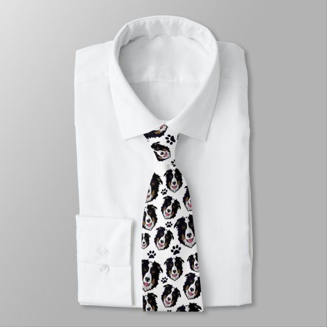 Frisky Scottish Border Collie Sheep Dog Pet Puppy Tie (Tied)