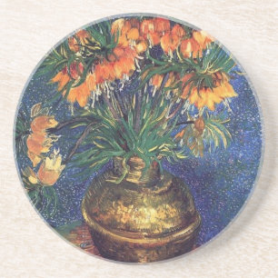 Fritillaries in a Copper Vase by Van Gogh Coaster