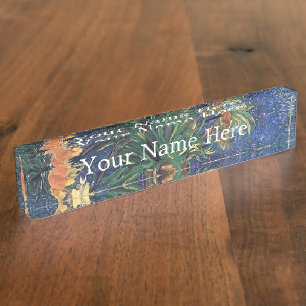 Fritillaries in a Copper Vase by Van Gogh. Nameplate