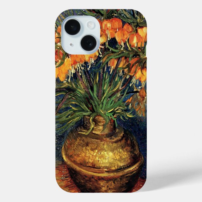 Fritillaries in a Copper Vase by Vincent van Gogh Case-Mate iPhone Case (Back)