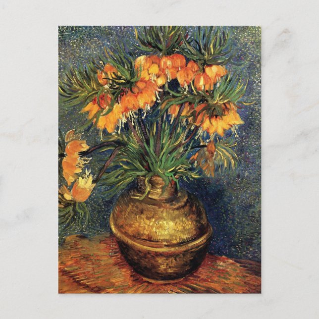 Fritillaries in a Copper Vase by Vincent van Gogh Postcard (Front)