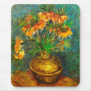 Fritillaries in a Copper Vase Van Gogh Fine Art Mouse Pad