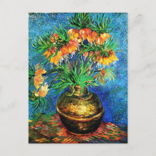 Fritillaries in a Copper Vase Van Gogh Fine Art Postcard