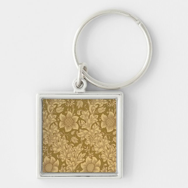 'Fritillary' wallpaper design, 1885 Key Ring (Front)