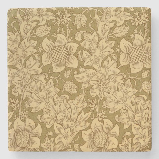 'Fritillary' wallpaper design, 1885 Stone Coaster (Front)