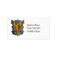 Friuli coat of arms Address Label
