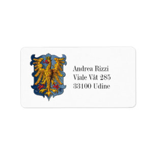 Friuli coat of arms Address Label