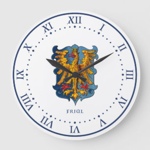 Friuli coat of arms large round clock