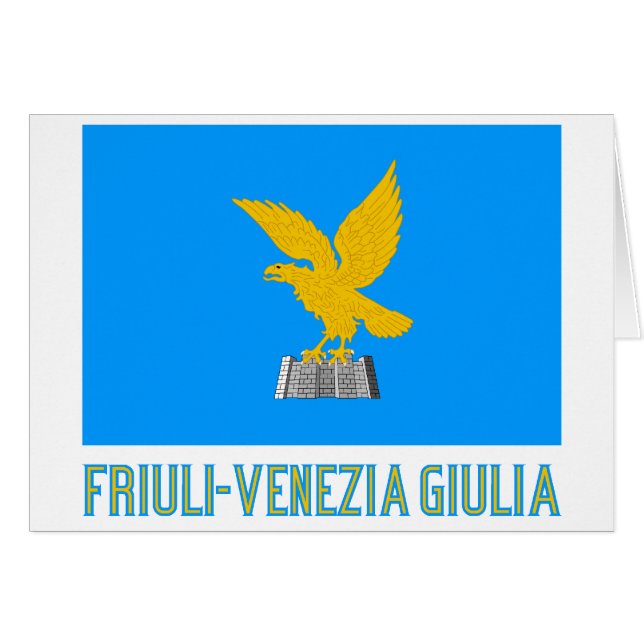 Friuli-Venezia Giulia flag with name (Front Horizontal)