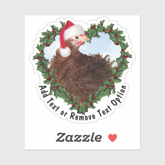 Frizzle Chick Chicken Wreath Christmas (Sheet)