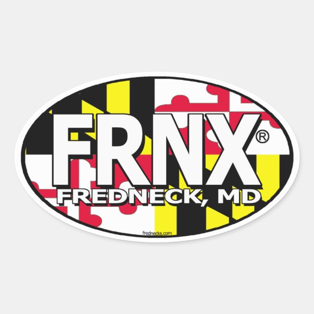 FRNX Maryland Flag Decal Oval Sticker (Front)