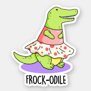 Frock-odile Funny Crocodile Pun 