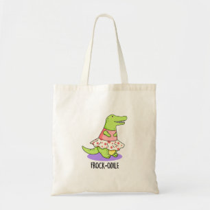 Frock-odile Funny Crocodile Pun  Tote Bag