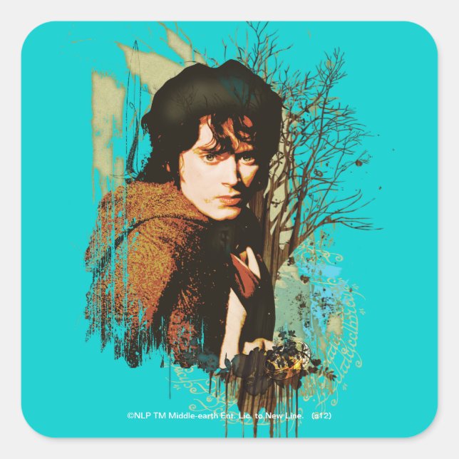 FRODO™ Mixed Media Vector Collage Square Sticker (Front)