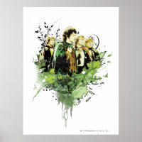FRODO™ with Hobbits Vector Collage