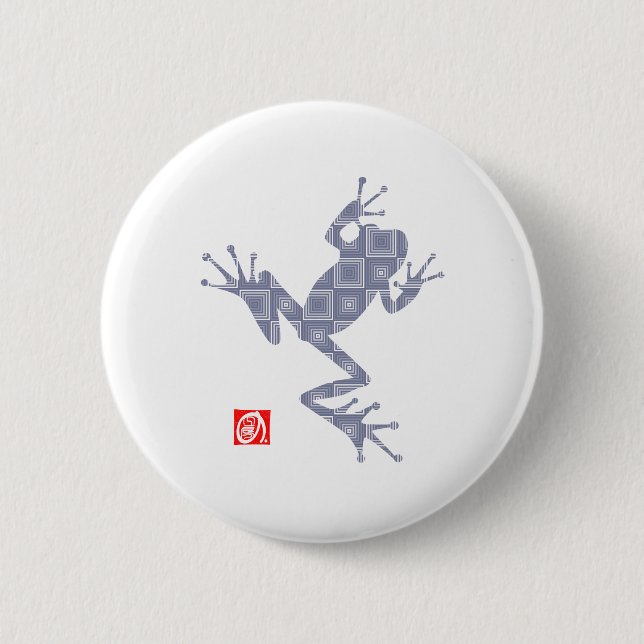 frog5 6 cm round badge (Front)