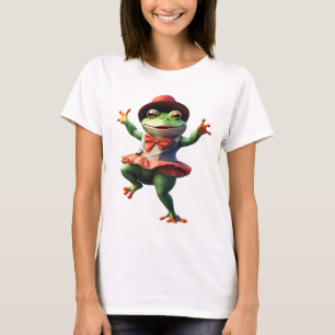 Frog 11 teacher, dancing, frog, toad, Ai generated T-Shirt