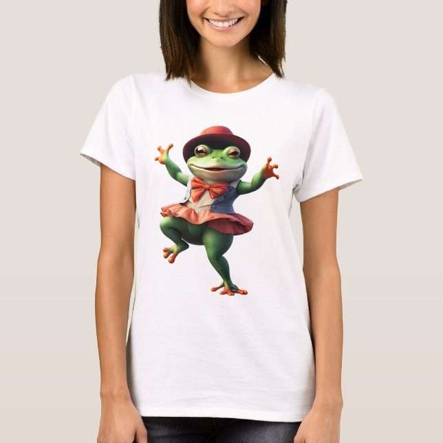 Frog 11 teacher, dancing, frog, toad, Ai generated T-Shirt (Front)