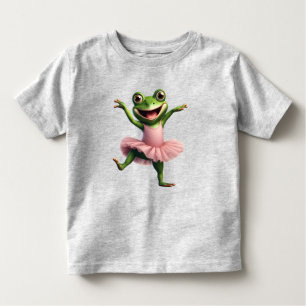 Frog 1 ballerina, frog, dancer, toad, Ai generated Toddler T-Shirt