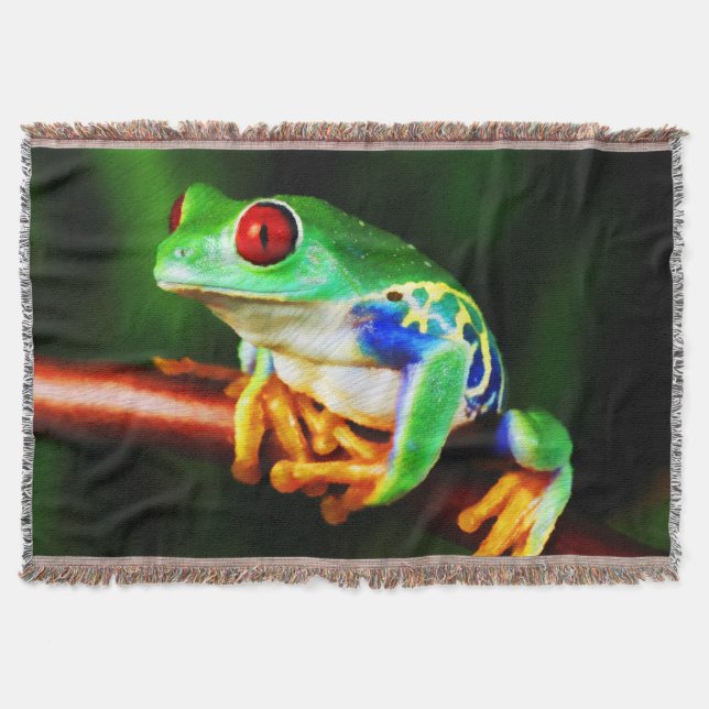 Frog 1 Throw Blanket (Front)