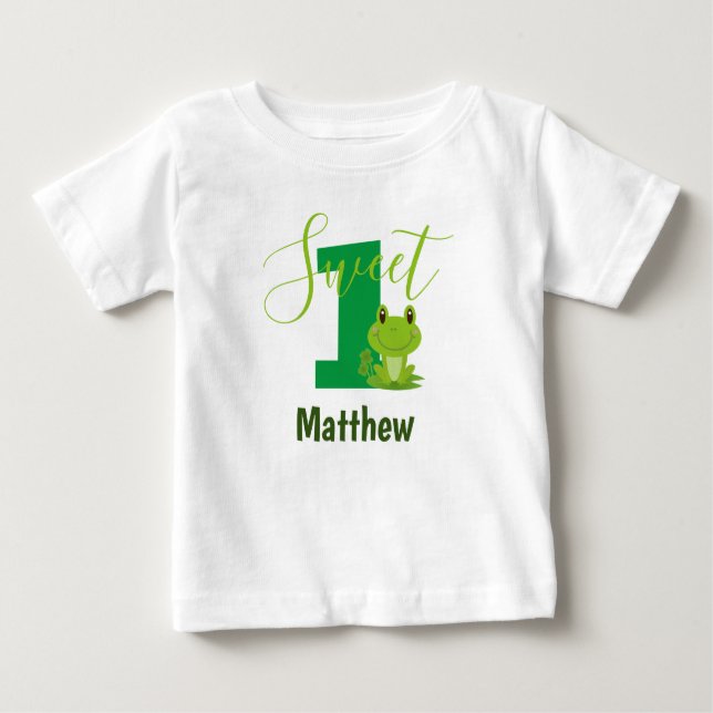 Frog 1st birthday Baby Sweet One Baby T-Shirt (Front)
