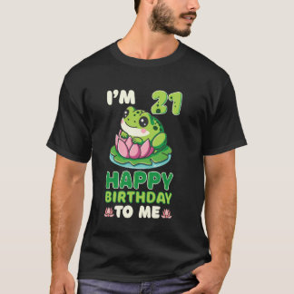 Frog 21st Birthday Party Celebration Lily Pad Natu T-Shirt