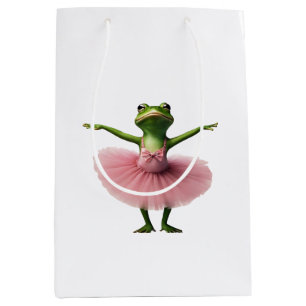 Frog 2 ballerina, frog, dancer, toad, Ai generated Medium Gift Bag