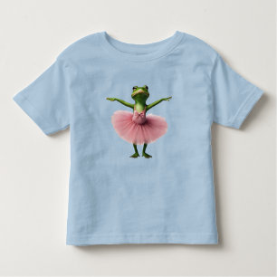 Frog 2 ballerina, frog, dancer, toad, Ai generated Toddler T-Shirt