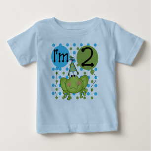 Frog 2nd Birthday Blue Baby T-Shirt